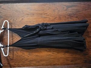 Gianni Bini GB Girls Size Small Spaghetti-Strap Wrap Dress – Black Flutter Hem